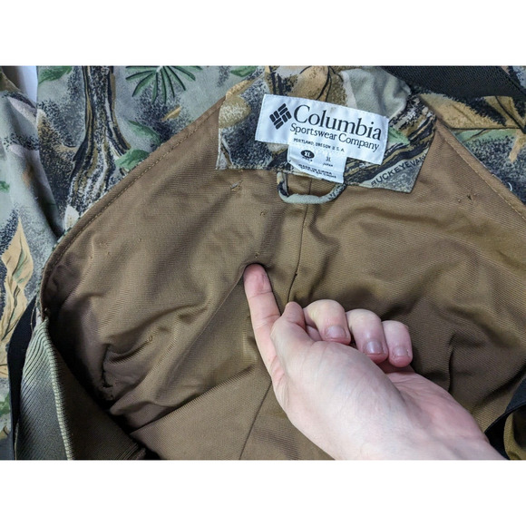 COLUMBIA Hunting Overalls Men Size XL buckeye vanish Camo Coveralls Bibs - Picture 6 of 10